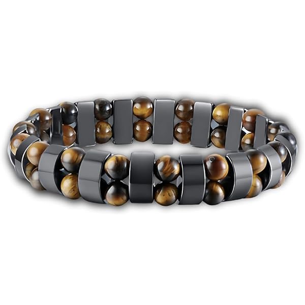 Bracciale Elasticizzato Con Perle Di Legno E Pietre - Stile Boh&eacute;mien E Naturale - Per Donne E Ragazze