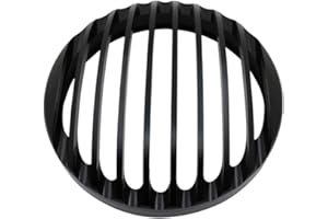 Dreamseek Motorcycle Headlight Grill Cover for Triumph Bonneville Bobber 2017 2018 2019 2020 Exterior CNC Billet Aluminum Front Head Lamp Guard Grille Trim Black