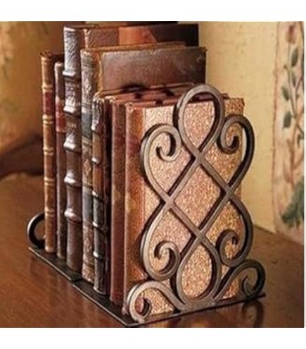 Peacoblue Metalen boekensteunstopper houder standaard voor planken decoratief, 13,46 x 10,9 x 15 cm moderne creatieve zware studie boekensteunen stoppers houder standaard voor bureauplank, 1 paar