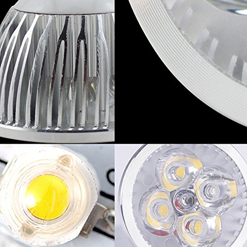 VINGO® 2 Stück LED Gartenstrahler mit Erdspieß für den Außenbereich IP65, Gartenleuchte, Grau (mit Schuko-Stecker, maximal 35 W) - 5