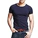 Produktbild Fletion Herren Einfarbig Rundhals Modal T-Shirt Sommer Basic Slim Fit Kurzarm Shirt