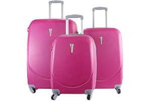 RAVENSUITCASE Juego Maletas 3 pzs Rígidas ABS 4 Ruedas y Cerratura Estructura Ligera Cómoda Asa Telescópica Manija Candado Combinación 28''(73.5x48x26 cm)+24''(63.5x42x23.5 cm)+ 20''(53.5x36x19 cm)