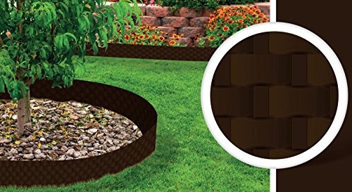 Premium Beeteinfassung Beetumrandung Rasenkante 3,20m (Braun) - 2