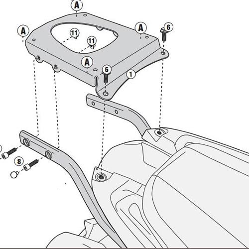 Preisvergleich Produktbild ATTACCO POSTERIORE Monokey GIVI SPECIFICO sr6404