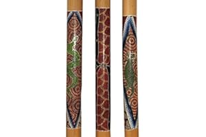 Wogeka - 80 cm Rainstick Rainmaker Bamboo with Dot-Paint Painting Music Meditation