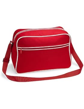 Bagbase Retro Schultertasche Rot / Wei?