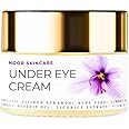 Noor Skincare Under Eye Cream for Dark Circles Removal Women/Men Gel Based, Organic, Natural, Rich, Anti-Puffy, Wrinkle Care & Glow Enhancer with Saffron, Almond, Turmeric, Aloe (30g)