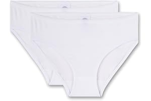 Sanetta Mädchen-Rioslip (Doppelpack) Weiß | Hochwertige und nachhaltige Unterhose für Mädchen aus Baumwolle. Inhalt: 2er Set Unterwäsche für Mädchen