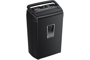 Bonsaii 10-Sheet Home Shredder, Cross-Cut Paper Shredder, Shreds Credit Cards/Staples/Clips, Small Office Shredder Machine with 21L Wastebasket & Transparent Window, Black (C209-D Upgrade Version)