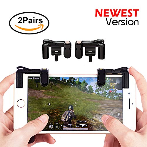 Preisvergleich Produktbild goldentrading Mobile Game Controller empfindliche Shoot und Ziel Schlüssel Button L1R1 Shooter Controller für pubg / Messer Out / Rules Of Survival / fortnite Handy Joystick Game Pad schwarz 2Pairs L1R1