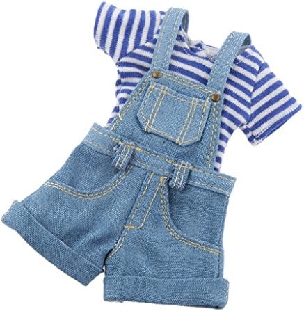 MagiDeal 1/6 Blue Strap Jumpsuit for Blythe Dolls Clothes Accessories