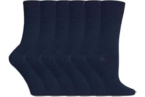 ZRWASKA® Diabetic Socks For Women Wide Honey Comb top soft cuff Ankle Oedema friendly Non-Elastic Grip for Swollen feet Leg Non-Binding Circulatory Neuropathy Socks 4-8 (Pack 6)