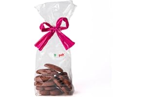 Italpak Sacchetti trasparenti per Alimenti con Fondo Quadro Saldato, Buste per Biscotti e Regali, 8+5x28 cm, 50 pezzi