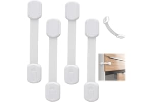 BEIDAIBY 4 Pcs Cupboard Locks for Children,Easy Installation Adjustable Child Lock,Magnetic Drawer Locks Baby Safety,Baby Lock No Tools Needed for Proof Kitchen Cupboards and Fridge