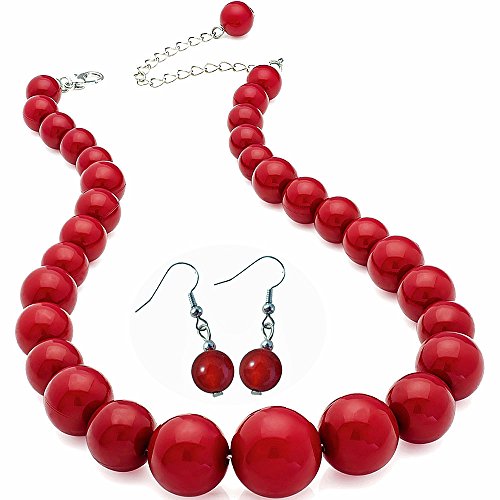 Red Necklaces Amazon.co.uk