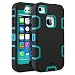 Produktbild iPhone 4 Hülle, Supad iPhone 4s Hülle [Hybrid Serie] Stoßfest Weiche Silikon Case Cover Hart Schale Schutzhülle für Apple iPhone 4 4S (Schwarz Blau)