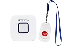 Retekess TH101 Bezprzewodowy System połączeń alarmowych Mały przycisk pagera SOS i odbiornik dzwonka Prezent dla szpitala domowego starszych kobiet w ciąży