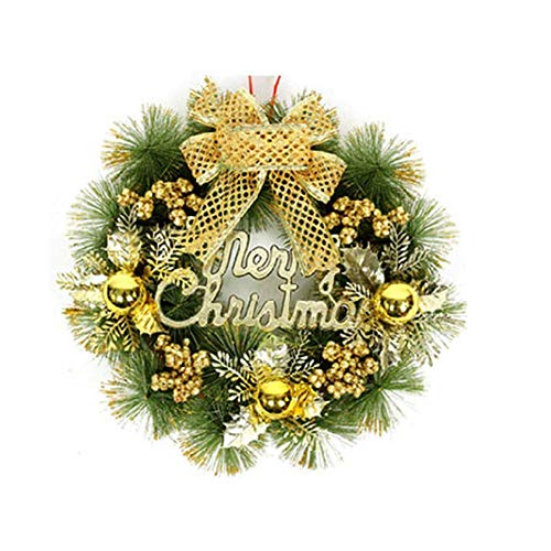 Preisvergleich Produktbild Queta Weihnachtskranz Kunststoff Deko Anhänger Weihnachten Edelkiefernadel Kranz