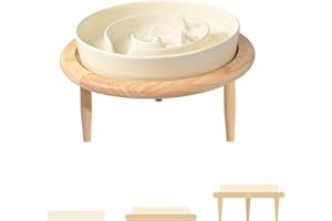 SPUNKYJUNKY Alimentadores Lentos, Comedero Lento de Cerámica, Comedero Perros Pequeños Antivoracidad, Comedero Gato Interactivo, Tazon Comedero para Mascotas