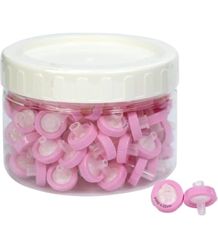 100 Stück Nylon Spritzenfilter 0,45μm - 13mm Für Labor HPLC GC