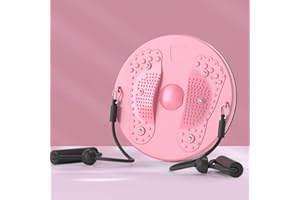 CRETEE Pedana per equilibrio a disco con coulisse, per modellare il corpo, per il fitness, per l'allenamento a casa, con fasce di resistenza e massaggio ai piedi