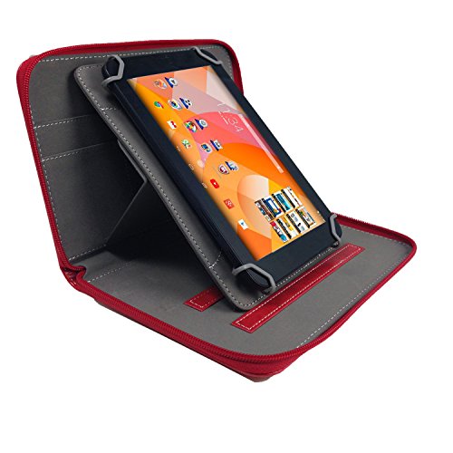 Blaupunkt Discovery 720 Multimedia-Tablet / 17,78 cm / 7.0 “ Tablet Pc Tasche mit Drehfunktion + Touch Pen – 360° 7 Zoll Reißverschluss Rot - 5