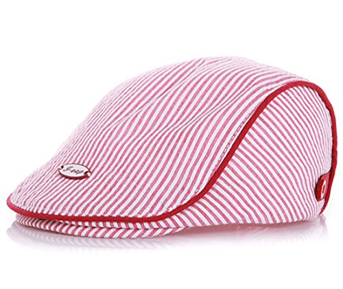 Thenice Baby Kids Beret Flat Cap Toddler Summer Sun Hat (Hot Pink)