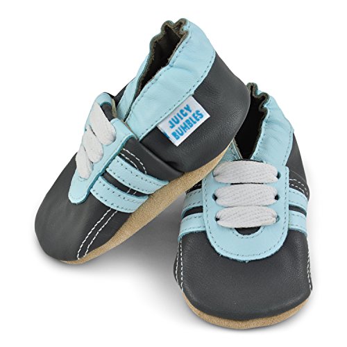 Petit Marin – Weicher Leder Lauflernschuhe Krabbelschuhe Babyhausschuhe mit Wildledersohlen. Junge Mädchen Kleinking 0-6 Monate 6-12 Monate 12-18 Monate 18-24 Monate - 4