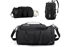 Torba sportowa dla kobiet i mężczyzn z kieszenią na buty i kieszenią na mokre buty, torba podróżna Woukksy wodoszczelna, duża torba weekendowa do uprawiania sportu, fitnessu i podróży, torba