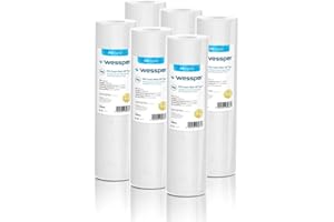 6x Wessper 10" Cartuccia filtro acqua per sedimenti per osmosi inversa, palo alimentato ad acqua e filtrazione di particelle