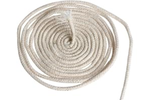 SKYPRO Mèche ronde tressée pour lampe à alcool et bougies - 10 m - 5 mm - Fournitures de fabrication de bougies faites à la main