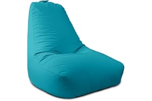 rucomfy Beanbags Large Indoor/Outdoor Bean Bag Chair, Home & Garden Recliner Seat, Durable & Water Resistant 97 x 82 x 80cm (Turquoise)
