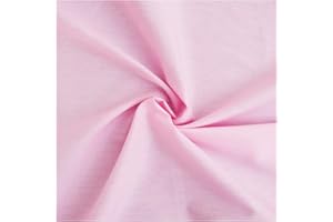 designers-factory - Tessuto 100% cotone popeline - Venduto al pezzo - Stoffe di cotone tinta unita – stoffa al metro 100% cotone (3m x 1m46 - Rosa)