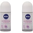 Nivea Whitening Smooth Skin Deodorant Roll On For Women, 50Ml (Pack Of 2) - Fresh