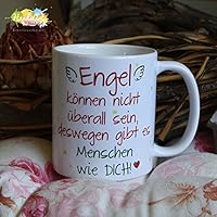 Kaffeebecher ~ Tasse - Engel können nicht überall sein ~ Freundschaft - Freundin ~ Weihnachten Geschenk