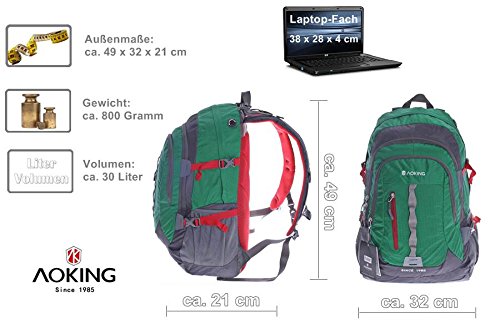 Multifunktionsrucksack 1-A Verarbeitung „sehr hohe Qualität“ / Rucksack / Schule Arbeit & Freizeit / Bag A / 4 Outdoor Schulrucksack Sport - 5