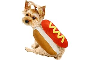 Pet Hot Dog Costume Hamburger Design Dog Clothes Pet Halloween Cosplay Outfit Christmas Party Fancy Dress Up for Puppy Kitten