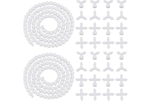 UNICRAFTALE 10 Stück Weißes Puppenarmaturen Set 1 Yard 9.5mm Bewegliche Skelettarmatur Mit 4Y Und 4X Brustverbindern Puppenkörper Figurenrahmen Aus Kunststoff Für Ausgestopfte Bärenpuppen Basteln