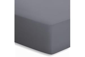 ‎SCHLAFGUT schlafgut Mako-Jersey Basic Spannbetttuch, Baumwolle, Graphit, 200 x 150 cm