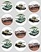 Produktbild 12 Armee Panzer Reispapier Märchen/Törtchen 40mm Toppers vorgestanzt Kuchen Dekoration