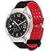 Produktbild Greatfine Uhrenarmband 18mm Armband Zubehör für Huawei Watch Classic W1 / Huawei Fit /Nokia Health Watch/ Withings Activité And All 18MM Watch (BlackRed)