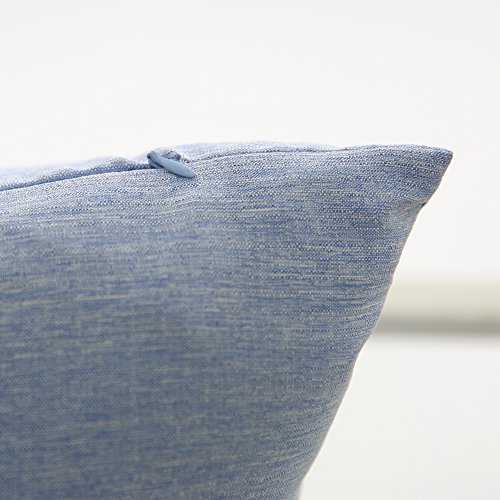 Deconovo 4er Pack Kissenbezüge Sofakissenbezug Kissenbezug Kissenhülle Hellblau 40×40 cm - 6