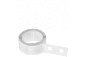 Amexo 250 Pack Loose-Leaf Paper Hole Reinforcement Ring Stickers, Self-Adhesive Paper Hole Punch Reinforcers, Waterproof Ring Hole Page Reinforcers Stickers for Office School Home (Transparent)