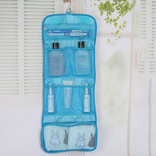 Hosaire 1x Aufbewahrungs-tasche Segeltuch taschen Mehrfarbig Aufbewahrungstasche Hängetasche Handtuchbeutel Lagerung Taschen Aufbewahrung Organizer,Blau - 6