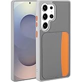 Kilifplus Samsung Galaxy S25 Ultra ile Uyumlu Kılıf Kartlık B&ouml;lmeli X-Kart Silikon Kapak, Premium Koruma, Koyu Gri