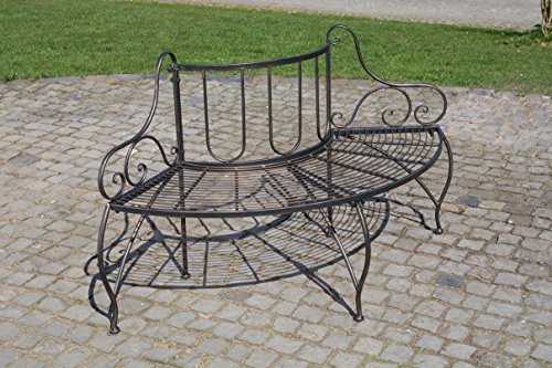 CLP Metall Eckbank / Baumbank JETTE, Eisen lackiert, Stil antik, Größe ca. 140 x 60 cm bronze - 2