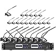 JTJ-AUDIO Professional UHF Wireless Conference System for Big Meeting, 1 Chairman 23 Delegate Wireless Microphones, Digital Discussion System