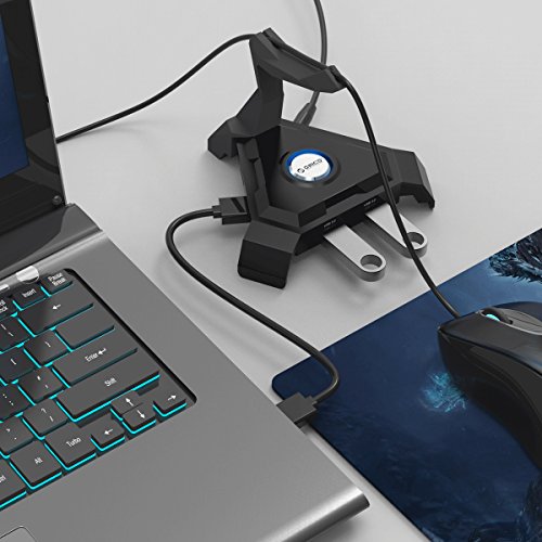 ORICO Gaming Multifunktions-Kabelclip Mauskabelhalter & USB3.0 Hub mit freistehendem Datenkabel - 7