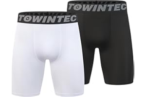 Towintec Shorts de Compression pour Jeunes Garçons Athlétiques sous-vêtements Enfants Sportive Respirant Mèche Course à Pied Couche de Base légers d’athlétisme Vêtements de Sport