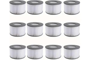Voyahülle 12er Pack Ersatzfilter für MSPA Whirlpool-Filter-Kartuschen, MSPA Filter Ersatz für Whirlpool und Hot Submarine sowie Spas, Aufblasbare Pools, Wasserfilter Modell ab 2020